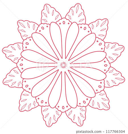 粉紅色花朵蕾絲 117766304