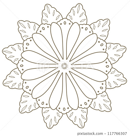 棕色花朵狀蕾絲 117766307