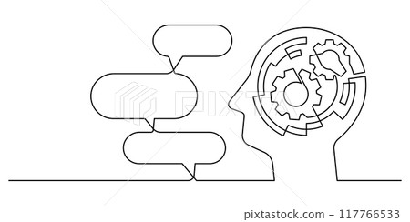 ai chatbot neural network one line continuous 117766533