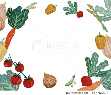 cute vegetable frame 117766826