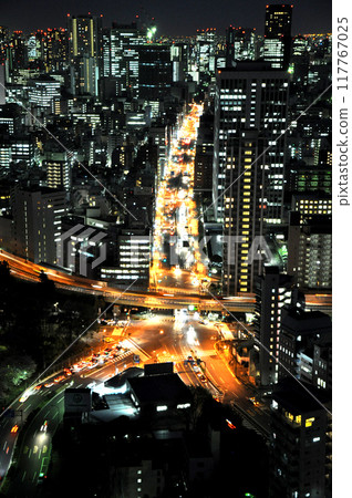 從東京鐵塔看赤羽橋十字路口東京塔 117767025