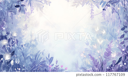 夢幻童話世界森林的水彩插畫景觀 117767109