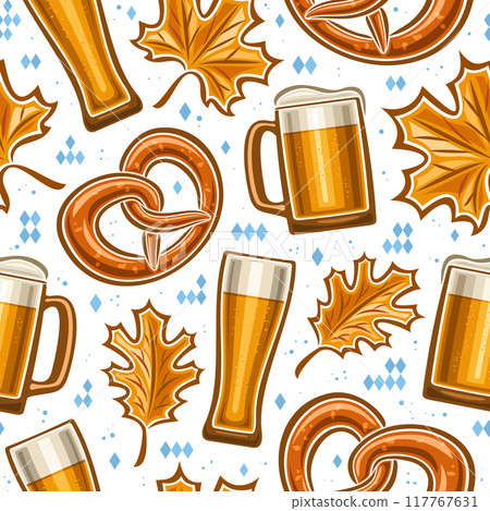 Vector Oktoberfest Seamless Pattern 117767631