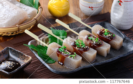 Konjac with miso sauce (made with red miso) 117767646