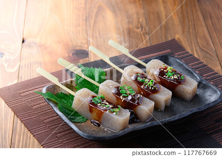 Konjac with miso sauce (made with red miso) 117767669