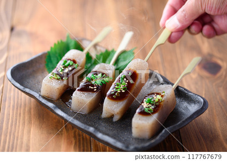 Konjac with miso sauce (made with red miso) 117767679