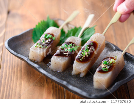 Konjac with miso sauce (made with red miso) 117767680