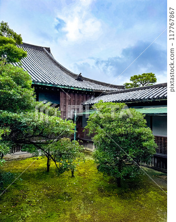 Nijo Castle under the rain in Kyoto, Japan 117767867