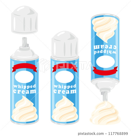 Whipped cream set in a spray can Whipped cream set in a spray can 117768899
