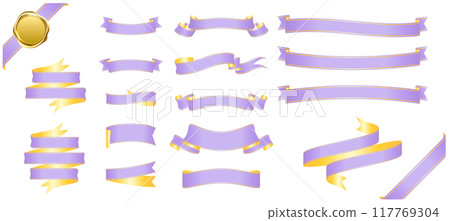 紫絲帶banner設計素材 117769304