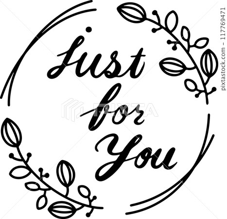 【只為你】黑白草書英文植物佈置 117769471