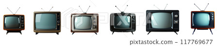 Retro TV set 117769677