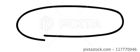 Doodle oval frame. Hand drawn circle pencil sketch. Vector scribble round border Doodle oval frame. Hand drawn circle pencil sketch. Vector scribble round border 117770046