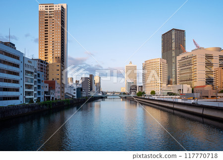 Early morning view of the Tosabori River 117770718