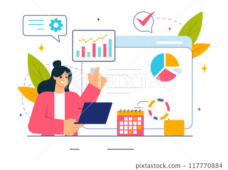 National Statistics Day Vector Illustration Featuring Data Calculation for Socioeconomic Planning and Policy Formulation, a Flat Cartoon Background National Statistics Day Vector Illustration Featuring Data Calculation for Socioeconomic Planning and Policy Formulation, a Flat Cartoon Background 117770884
