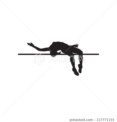 set black silhouette athlete on white background, summer olympic sports, vector illustration set black silhouette athlete on white background, summer olympic sports, vector illustration 117771155