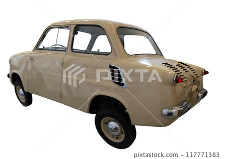 Old car isolated. Subcompact. Old car isolated. Subcompact. 117771383