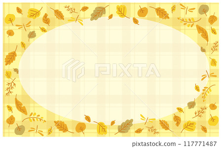 Autumn cute background illustration frame material 117771487