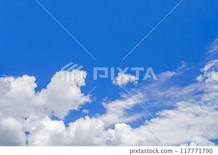 【背景素材】清爽的藍天白雲 【背景素材】清爽的藍天白雲 117771790