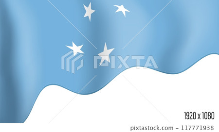 Micronesia country flag realistic independence day background. Micronesia commonwealth banner in motion waving, fluttering in wind. Festive patriotic HD format template for independence day Micronesia country flag realistic independence day background. Micronesia commonwealth banner in motion waving, fluttering in wind. Festive patriotic HD format template for independence day 117771938