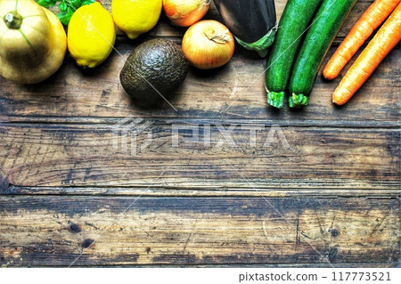 assortment of colorful vegetables 117773521