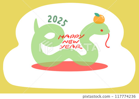 New Year's card - Year of the snake - Simple color② 117774236
