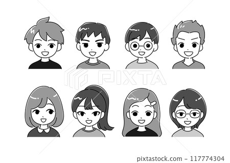 兒童圖示插圖集張開嘴破產 兒童圖示插圖集張開嘴破產 117774304