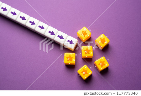 Achieve success and recognition. Fame. Get achievements and collect the results of your work. Remuneration for work. 117775340