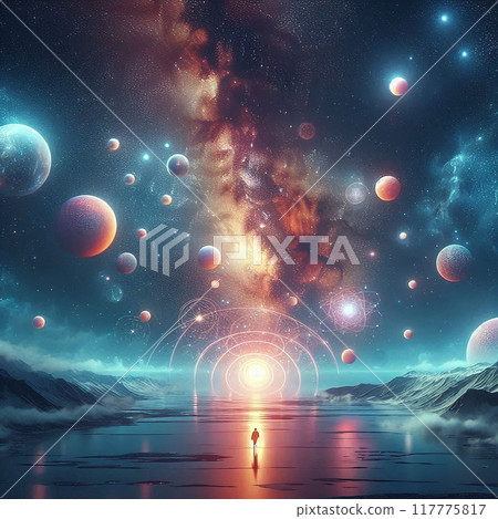 夜景與神秘的星空 117775817