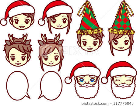Christmas, face Christmas, face 117776043