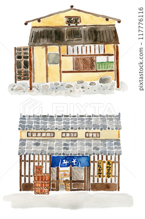 由兩座日式建築、一間茶室和一間水彩味噌店組成的一組 117776116