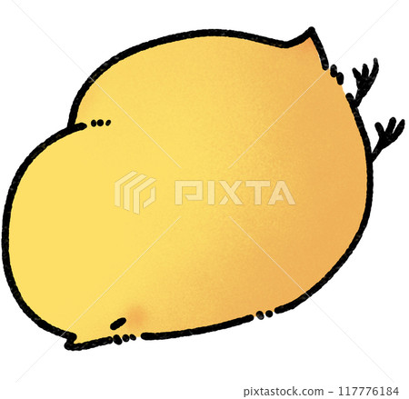 一隻小雞趴著睡覺的插圖 一隻小雞趴著睡覺的插圖 117776184