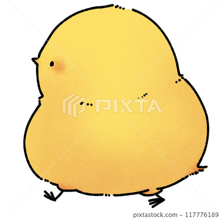 Walking chick illustration Walking chick illustration 117776189