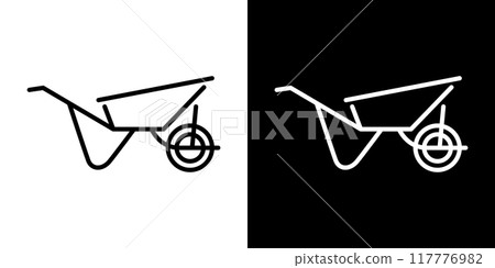 Unicycle simple line icon 117776982