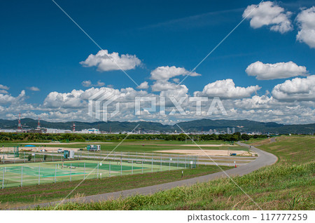 淀川河川公園 夏日風景 寢屋川市 淀川河川公園 夏日風景 寢屋川市 117777259