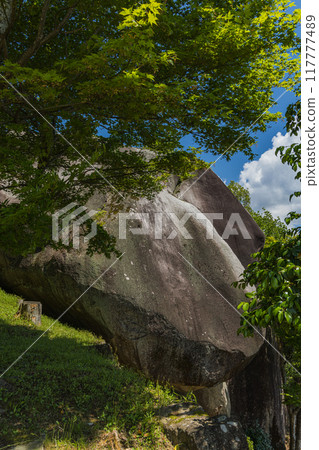 日本岐阜縣中津川市苗木城的 Maaraiwa 岩石 日本岐阜縣中津川市苗木城的 Maaraiwa 岩石 117777489