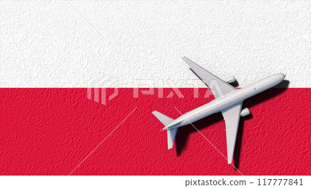 Poland National Flag And Airplane Fly. Aircraft Flies To Country. Flight And Travel 3D Illustration Poland National Flag And Airplane Fly. Aircraft Flies To Country. Flight And Travel 3D Illustration 117777841