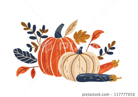 pumpkin, leaf, vector 117777858