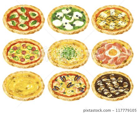披薩插圖集 117779105