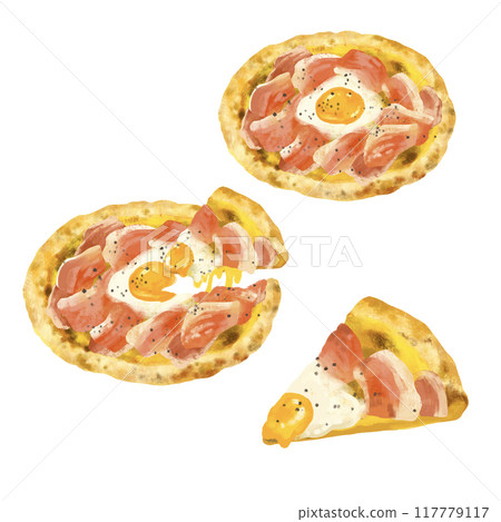 Pizza illustration Bismarck 117779117