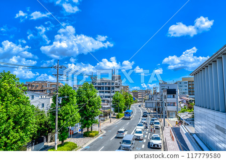 Cityscape of Kawasaki City, Kanagawa Prefecture, Noborito Station, Tama Line Road 117779580