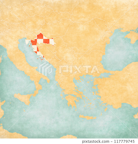 Map of Balkans - Croatia Map of Balkans - Croatia 117779745