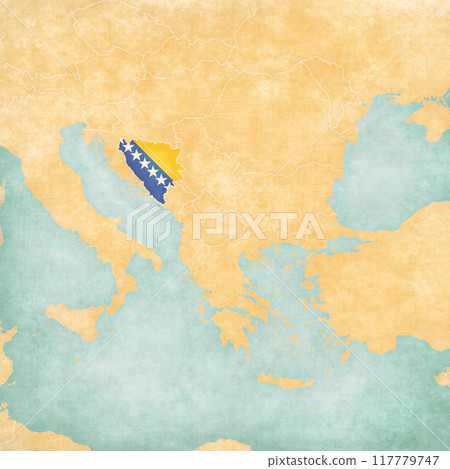 Map of Balkans - Bosnia and Herzegovina Map of Balkans - Bosnia and Herzegovina 117779747