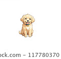 golden retriever illustration 117780370