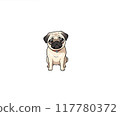 Illustration of pug 117780372