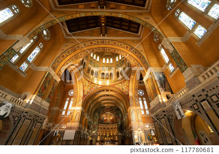 The Basilica Sainte Therese of Lisieux, Calvados department, France 117780681