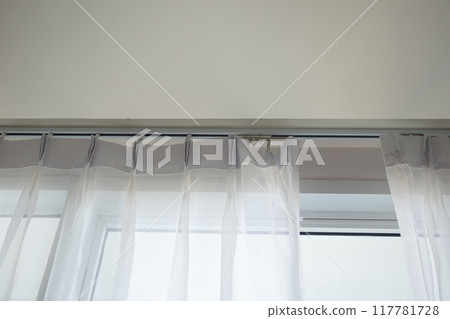 Curtain window interior decoration in living room Curtain window interior decoration in living room 117781728