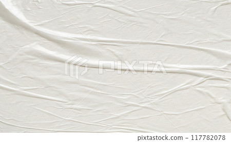 White blank crumpled and creased paper poster texture background White blank crumpled and creased paper poster texture background 117782078