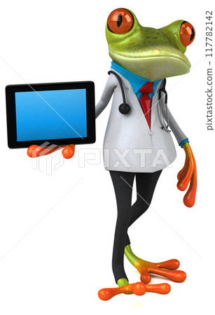 Frog doctor - 3D Illustration Frog doctor - 3D Illustration 117782142