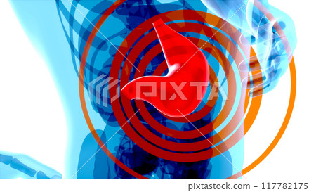 Abstract motion design of the stomach Abstract motion design of the stomach 117782175